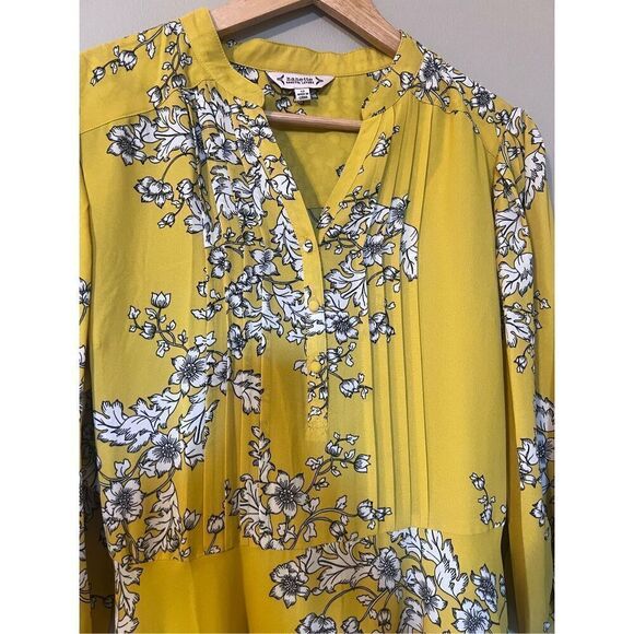 Nanette Lepore Women’s Size 12 Printed 3:4 Sleeve Shirt Dress Mustard Yellow NWT - Picture 9 of 16
